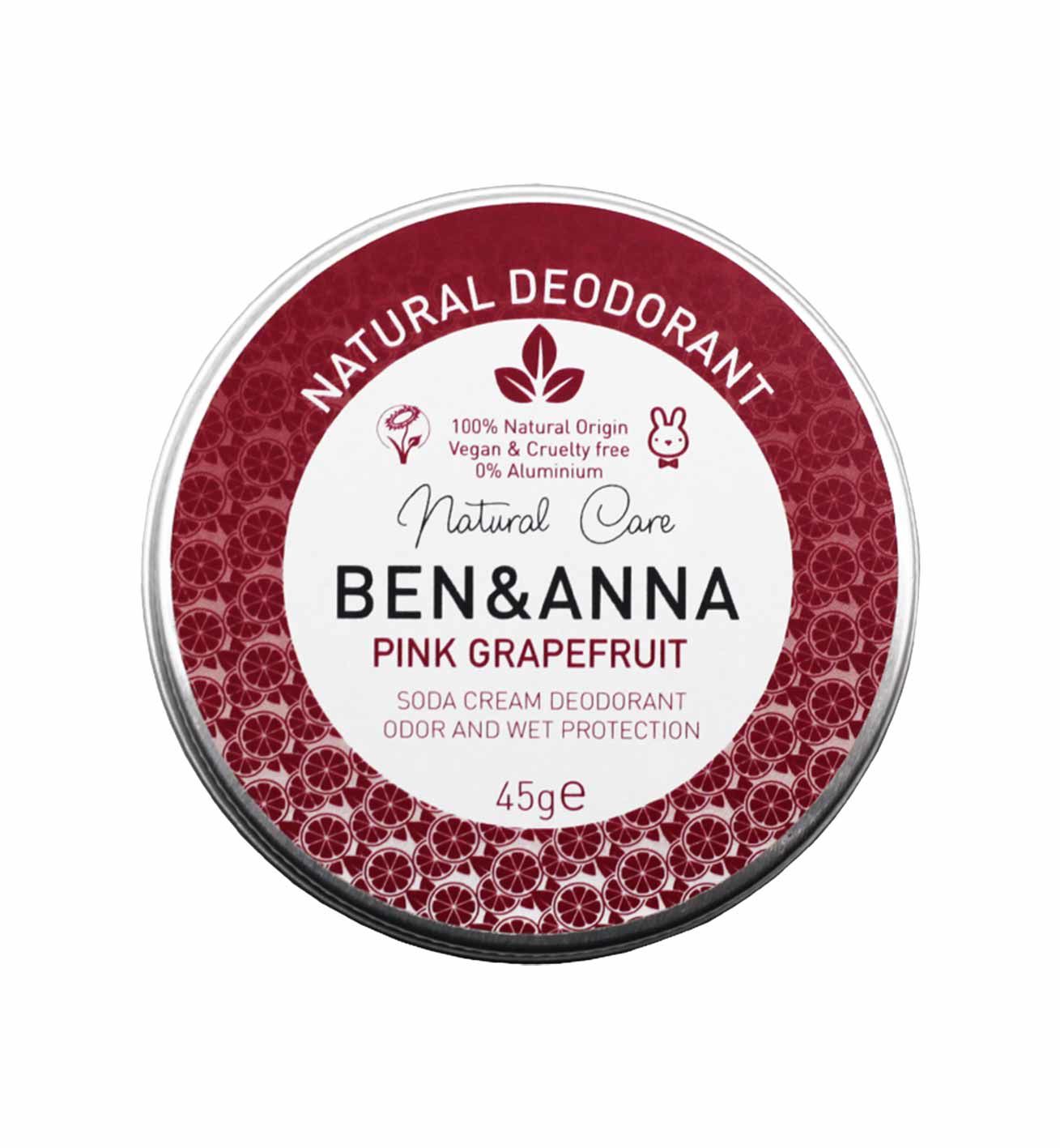 Ben & Anna Deodorant Crème Pink Grapefruit 45g - Vrouwen