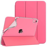 TiMOVO Case voor iPad 10e generatie hoesje 2022, slanke standaard case voor iPad 11,9 inch, zachte TPU achterkant, slimme folio beschermende lederen hoes geschikt voor iPad 10 - watermeloen rood