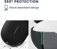 kwmobile cover voor oordopjes case - Zwart