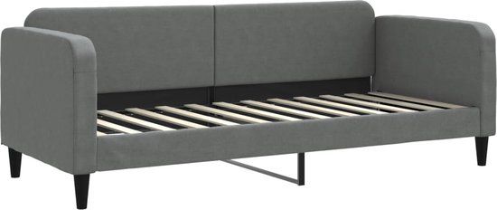 vidaXL Slaapbank Stof Donkergrijs 80x200 cm
