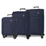 MOVOM Atlanta Kofferset, eenheidsmaat, Blauw, Set van 3 koffers