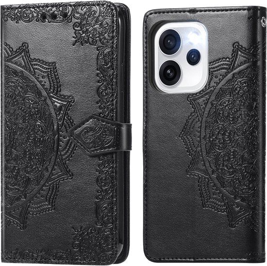 imoshion Mandala Bookcase - Geschikt voor Oppo Reno15 F (5G) - Zwart