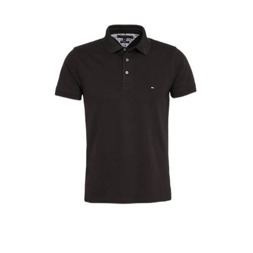 Tommy Hilfiger Tommy Hilfiger slim fit polo Core 1985 zwart