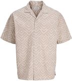 Jack & Jones JJMILO SEERSUCKER RESORT SHIRT SS Resort overhemd Korte mouw Katoen Visgraat Regular Fit Mannen XL