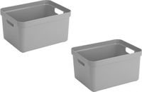 Sunware boîte de rangement Sigma - 5 pièces - plastique - 32 litres - gris clair