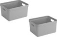 Sunware opbergbox Sigma - 5 stuks - kunststof - 32 liter - lichtgrijs