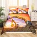 Drap de lit simple avec imprimé de véhicule technique