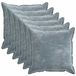 vidaXL - Housse de coussin - 6 pièces - BOIS - Bleu clair - 80 x 80 cm - Tissu chenille