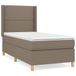 vidaXL Boxspring met matras stof taupe 160x200 cm