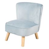 Roba Lil Sofa Junior Kinderfauteuil - Blauw - 50cm - Fluweel