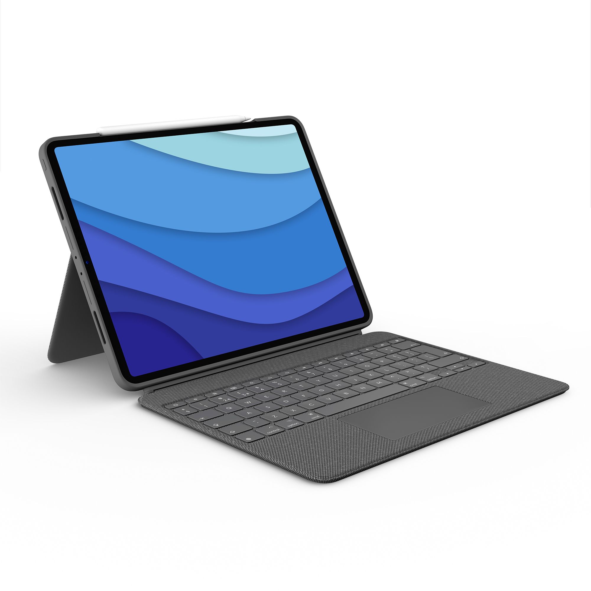 Logitech Combo Touch for iPad Pro 12.9-inch (5th generation) - Oxford Grey - QWERTZ Swiss Keyboard