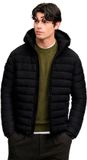 Superdry Fuji Midweight Gewatteerde Jas Met Capuchon Heren Zwart XXXL