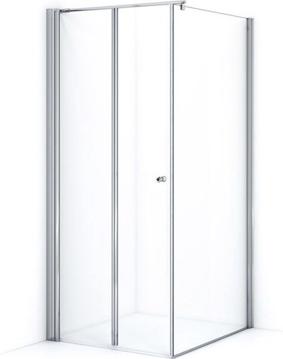 Maxaro Douchecabine Zircon Comfort Helder 100x90cm Vierkant met Vouwdeur
