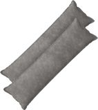 vidaXL Kussensloop - 2 stuks - HOUTEN - Lichtgrijs - 40 x 145 cm