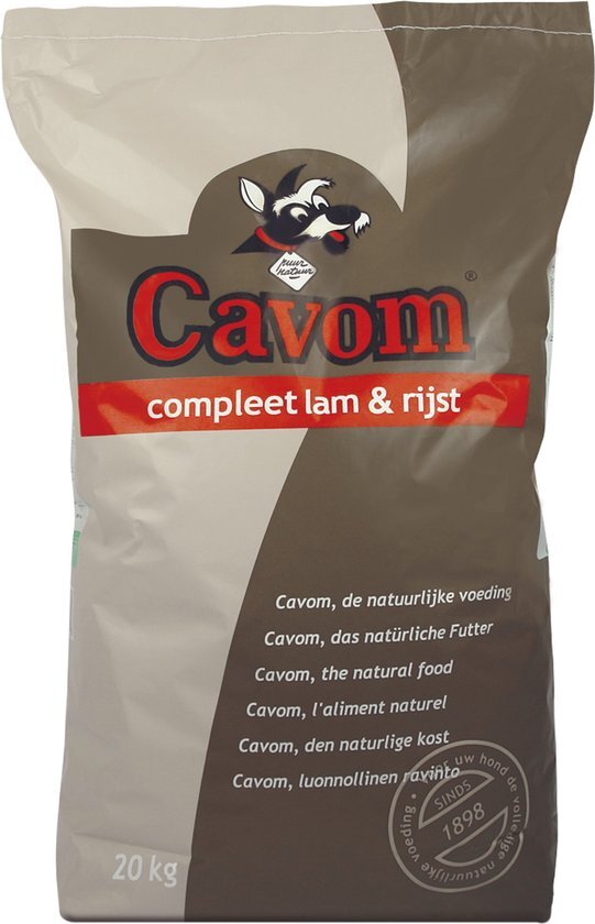 CAVOM Compleet Lam/Rijst hondenvoer 20 kg