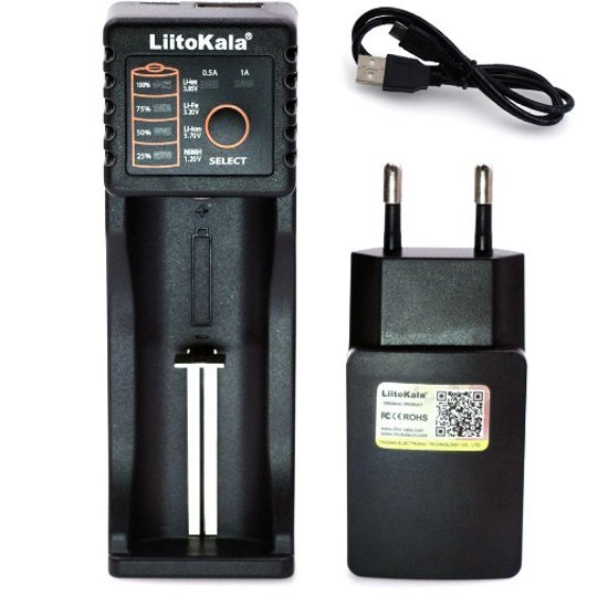 UltraFire LiitoKala - Batterij ladervoor 18650/18490/18350/14500/17500/18500/17670/10440/16340/rcr123