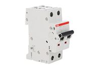 ABB S202M-C2 Miniatuur Stroomonderbreker, 2-polig, Type C, 10/15kA Breaking Capaciteit, 2 Amp Stroom (2CDS272001R0024)
