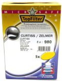 Top Filter Set van 5 stofzuigerzakken compatibel met Zelmer en Curtiss
