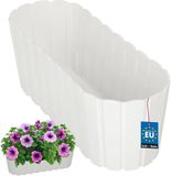 KOTARBAU® Balkonbak, Bloembak voor Balkon, Kunststof, 40 x 13 x 13 cm, Antraciet