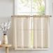 Vitrage Bistrogordijnen Set van 2 - 115 x 90 cm - Crème