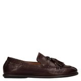 Manfield leren loafers - donkerbruin