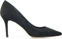 Lina Locchi Pumps / Stiletto Dames - Suède - Blokhak hoogte 8 cm - L1126 - Zwart - Maat 40