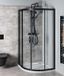 Gelco Sigma Simply Black douchecabine kwartrond 90x90 mat zwart - 190cm hoog