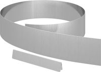 vidaXL Grasafscherming 450 x 15 cm staal Zilver