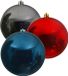 Kaemingk B.V. Kerstversieringen set van 6x grote kunststof kerstballen blauw-zilver-rood 14 cm glans
