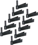 Alberts 863913 plaatduim om in te metselen | F-muurhaak | zwarte dompellak | doornmaat Ø14 mm | 92 x 30 mm | Set van 10