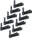 Alberts 863913 plaatduim om in te metselen | F-muurhaak | zwarte dompellak | doornmaat Ø14 mm | 92 x 30 mm | Set van 10