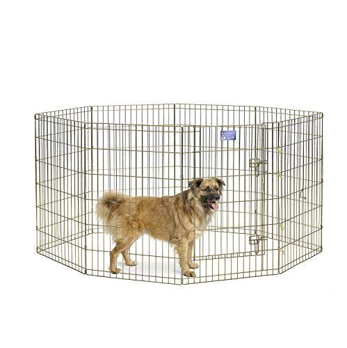 MidWest Opvouwbare metalen hondenoefenpen - 60,96 x 91,44 cm - Goud zink - 544-36