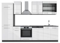 Vicco Fame-Line Complete keukeneenheid – 300 cm zonder werkblad Wit hoogglans/antraciet