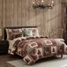 HowPlumb Twin Quilt 2 Stuk Set Rustieke Cabin Lodge Herten en Beer Coverlet Sprei