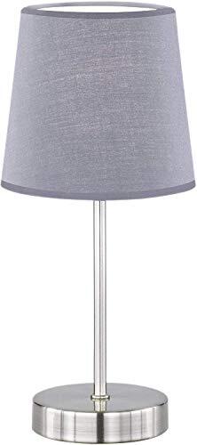 Wofi Tafellamp Cesena 1 Lamp, Grijs, Ø Ca 14 Cm, Hoogte Ca 32 Cm, Stoffen Kap 832401500000