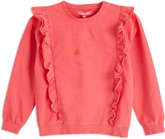4PRESIDENT Sweater meisjes - Mid red fluor - Maat 140