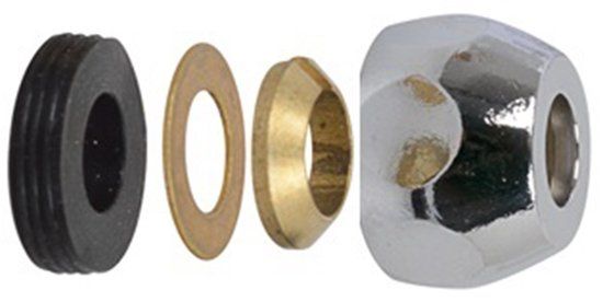 KIRCHHOFF MS Knelmoer - Chroom - 3/8" x 8 mmQ (2x)