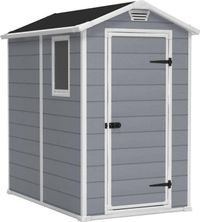 KETER Tuinhuis Manor 46S, 2,5 m², 192 x 130 x 198 cm, résistant aux intempéries, gris