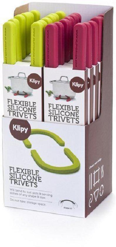 Klipy Design Klipy Tafelen Flexibele Siliconen Onderzetters - Set van 12 stuks - Groen