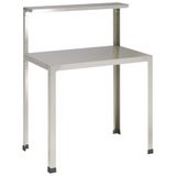 vidaXL Planttafel 80 x 50 x 104 cm Roestvrij staal zilver