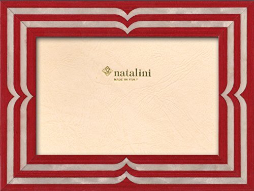 Natalini BELLAGIO ROSSO\BIANCO 13X18 fotolijst met ondersteuning voor tafel, Tulipwood, rood, 13 x 18 x 1,5