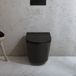 Hudson Reed Elements Cuvette WC ronde suspendue - Abattant à fermeture douce – Design moderne - Graphite