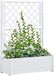 Maison Exclusive - Jardinière avec treillis 100 x 43 x 142 cm, PP blanc