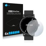 Savvies 6x Schermbeschermer compatibel met Horloges (Rond, Diameter: 25 mm) Screenprotector ultra transparant