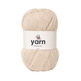 Korbond DK Beige garen - 100 g acrylwol - lichtgewicht, hypoallergeen en duurzaam dubbel gebreid haakgaren, breiwol (290 m totaal)