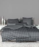 Mako-Satin linge, 135x200 cm, anthracite