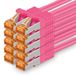 1aTTack.de 10 Gb/s LAN-patchkabel 10x 0,5m RJ45 netwerkkabel CAT7 - magenta