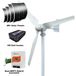 Éolienne horizontale - SM3-5000 - 5000 W - 12 V - Système solaire - 3 pales - Blanc