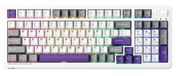 Machenike KG98 Clavier de jeu - Mécanique, QWERTY (États-Unis), Blanc/Gris/Violet