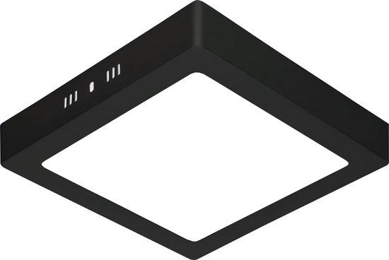 BES LED LED Downlight - 18W - 6400K - Black - Surface Mount - Square - Aluminum - 225mm